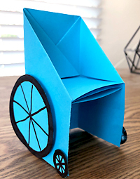 Fold an origami wheelchair