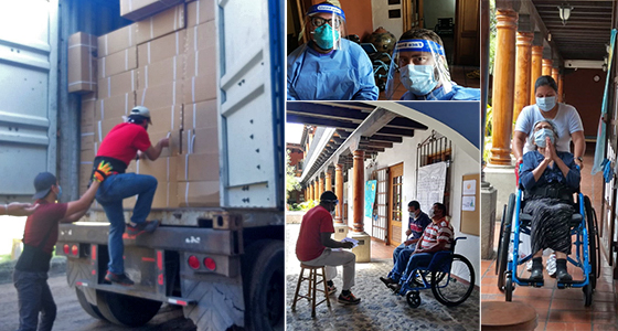 Faith in Practice receives a container of wheelchairs and distributes them in Guatemala.