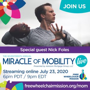 Super Bowl MVP quarterback Nick Foles is a special guest at Miracle of Mobility.