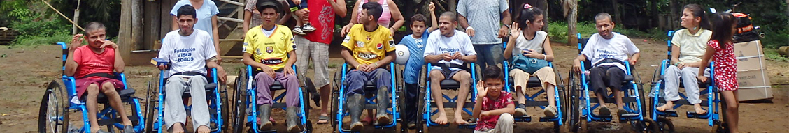 The Sacon family receives wheelchairs