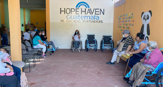 Hope Haven receives and distributes wheelchairs from Free Wheelchair Mission in Guatemala.