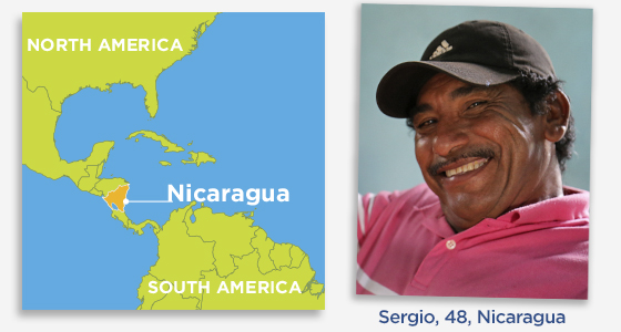 Sergio, a 48-year-old Miskito from Nicaragua.