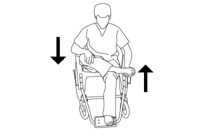 wheelchair leg stretch