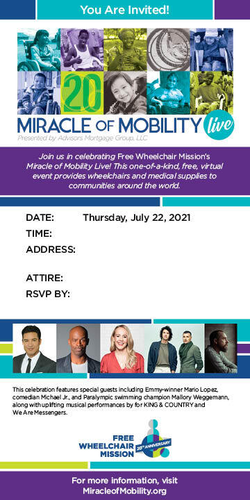 2021 Miracle of Mobility host invitation